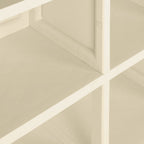 Armadietto in Plastica 79x43x125 cm Effetto Legno Bianco Angora