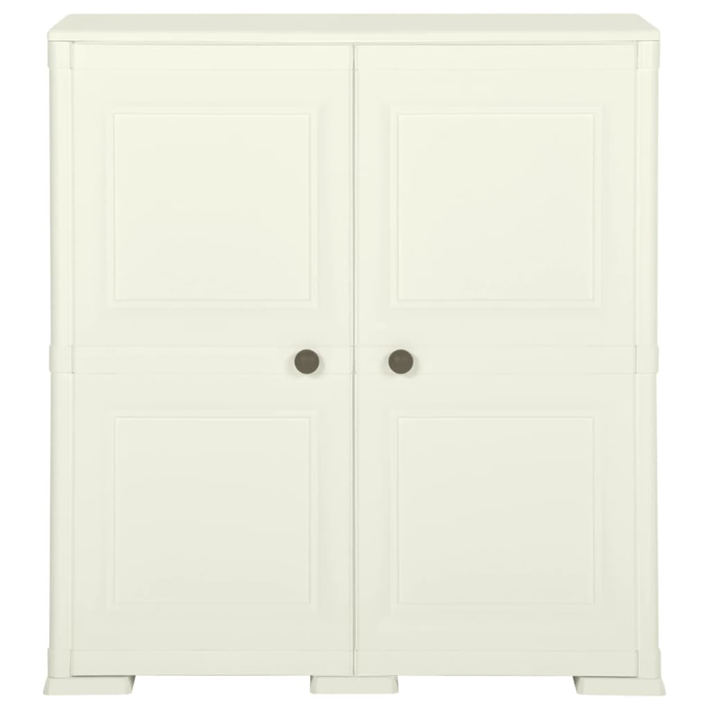 Armadietto in Plastica 79x43x85,5 cm Effetto Legno Vaniglia