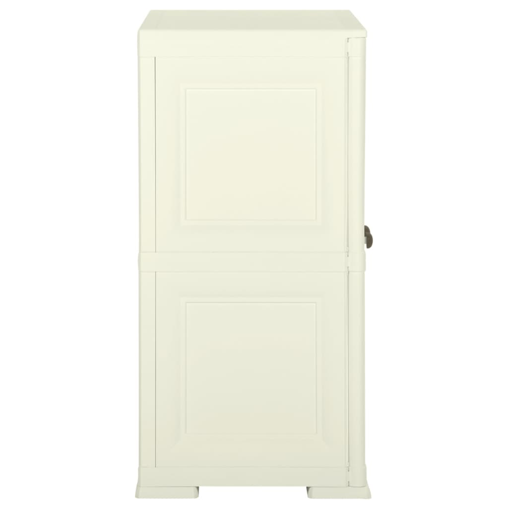 Armadietto in Plastica 79x43x85,5 cm Effetto Legno Vaniglia