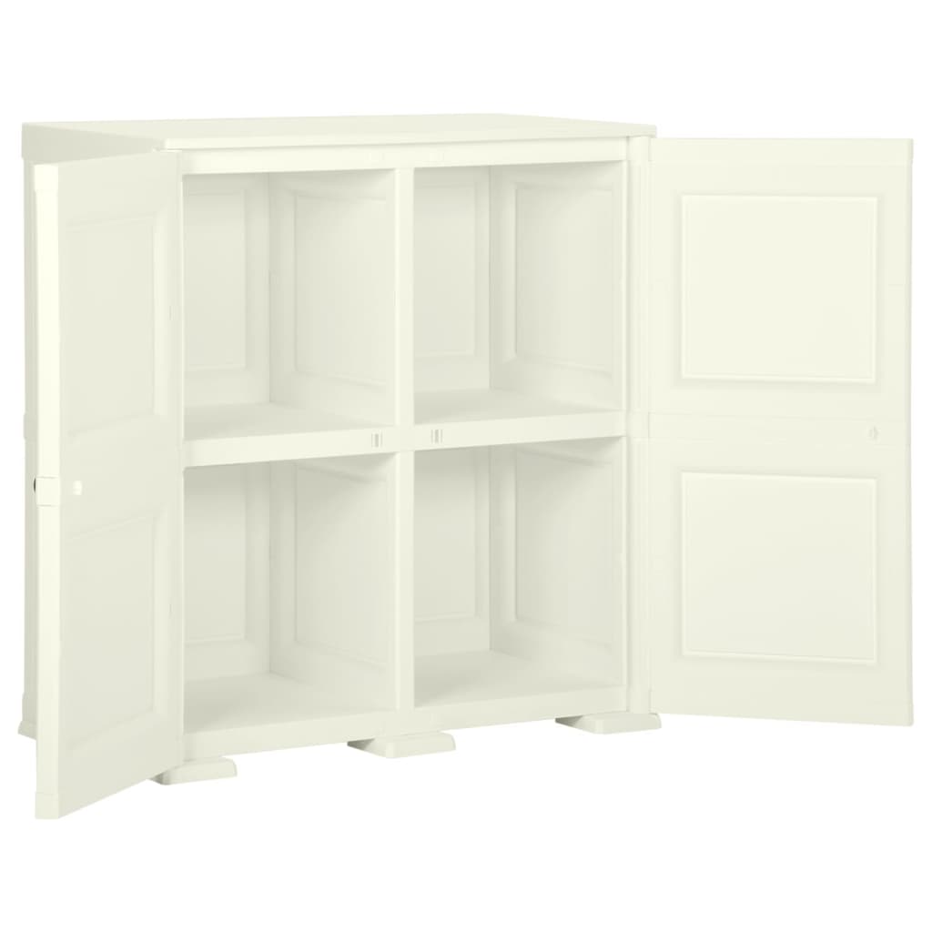 Armadietto in Plastica 79x43x85,5 cm Effetto Legno Vaniglia