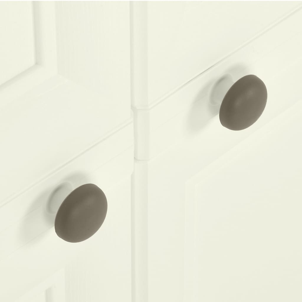 Armadietto in Plastica 79x43x85,5 cm Effetto Legno Vaniglia