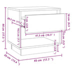 Comodini 2 pz Bianchi 45x34x44 cm in Truciolato