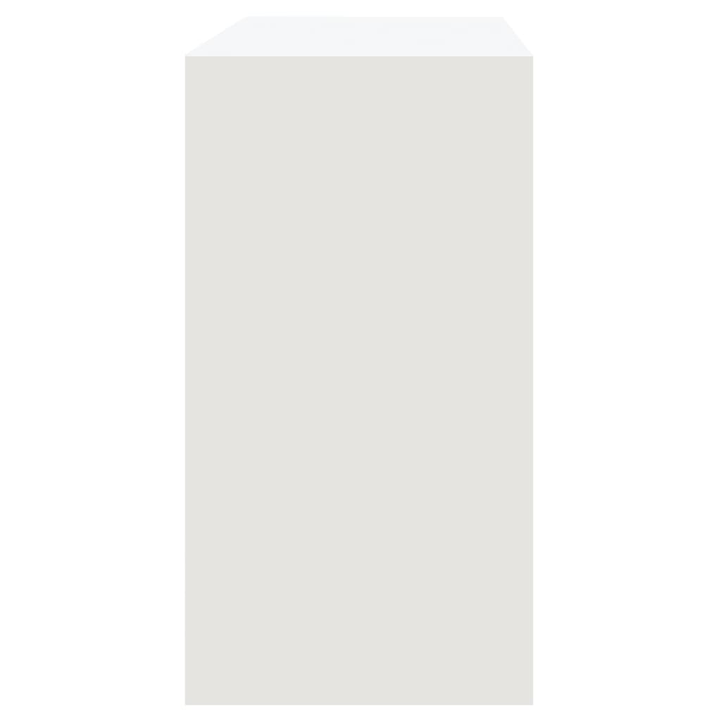 Tavolo Consolle Bianco 89x41x76,5 cm in Acciaio