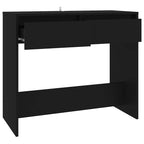 Tavolo Consolle Nero 89x41x76,5 cm in Acciaio