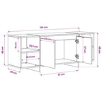 Mobile Porta TV Bianco 130x35x50 cm in Truciolato
