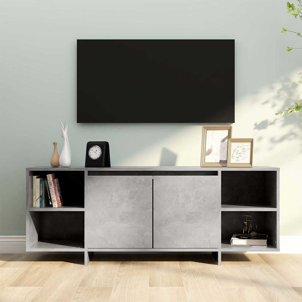 Mobile TV Grigio Cemento 130x35x50 cm in Truciolato