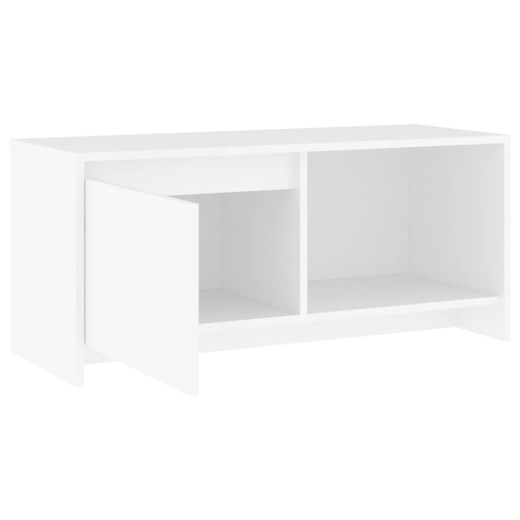 Mobile Porta TV Bianco 90x35x40 cm in Legno Multistrato