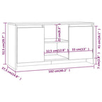 Mobile Porta TV Bianco 102x37,5x52,5 cm in Truciolato