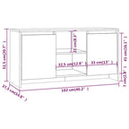 Mobile Porta TV Rovere Sonoma 102x37,5x52,5 cm in Truciolato