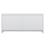 Tavolino da Salotto Bianco Lucido 90x50x41,5 cm in Truciolato