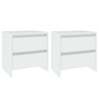 Comodino Bianco 45x34,5x44,5 cm in Legno Ingegnerizzato
