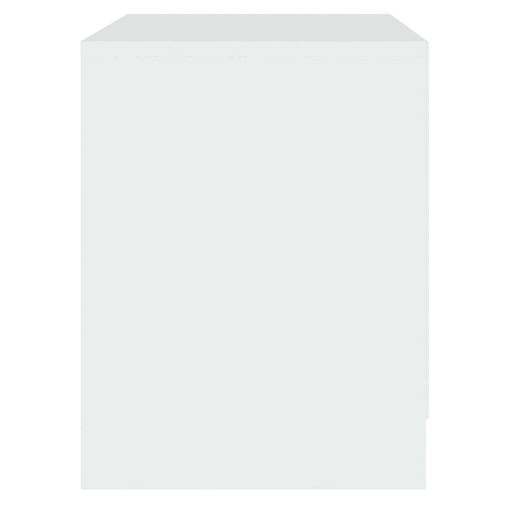 Comodino Bianco 45x34,5x44,5 cm in Legno Ingegnerizzato