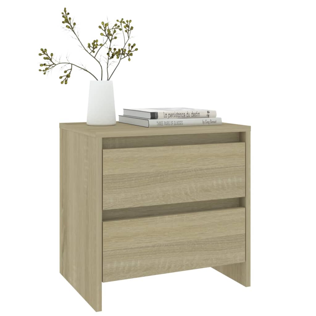 Comodini 2 pz Rovere Sonoma 45x34,5x44,5 cm in Truciolato