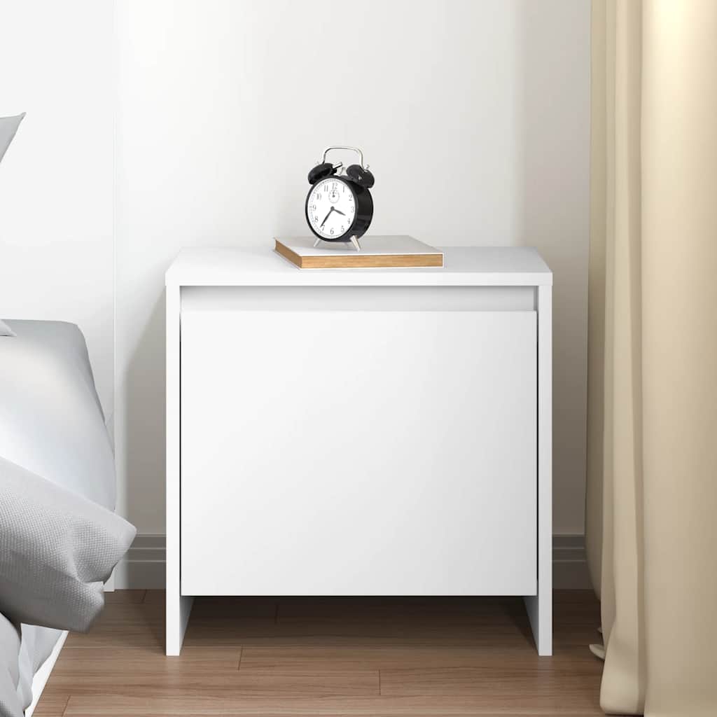 Comodino Bianco 45x34x44,5 cm in Truciolato