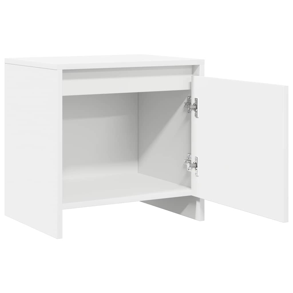 Comodino Bianco 45x34x44,5 cm in Truciolato