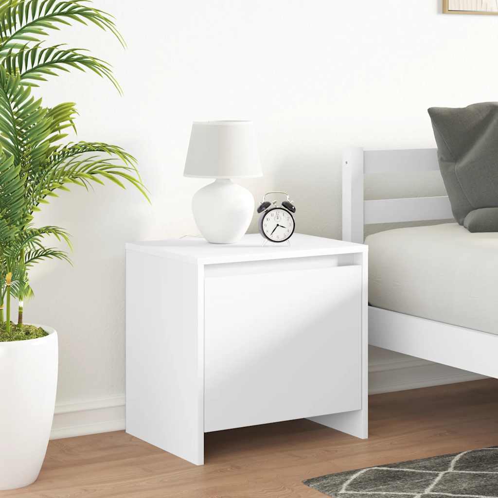 Comodino Bianco 45x34x44,5 cm in Truciolato