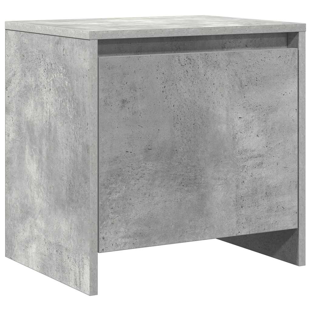 Comodino Grigio Cemento 45x34x44,5 cm in Truciolato
