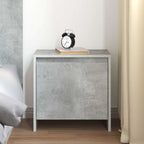Comodino Grigio Cemento 45x34x44,5 cm in Truciolato