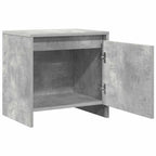 Comodino Grigio Cemento 45x34x44,5 cm in Truciolato