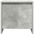 Comodino Grigio Cemento 45x34x44,5 cm in Truciolato