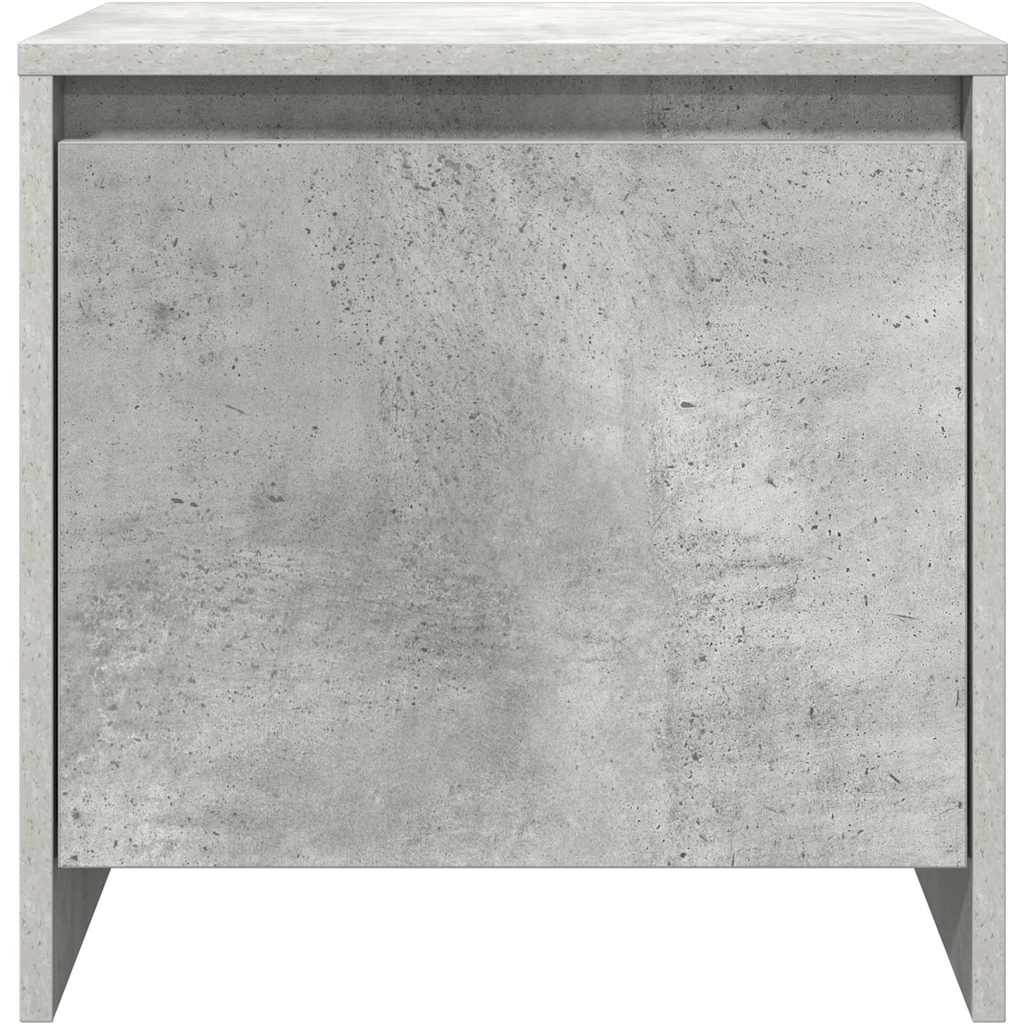 Comodino Grigio Cemento 45x34x44,5 cm in Truciolato