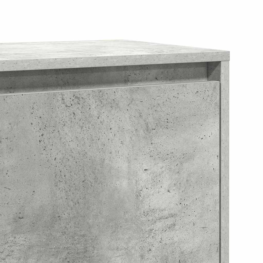 Comodino Grigio Cemento 45x34x44,5 cm in Truciolato