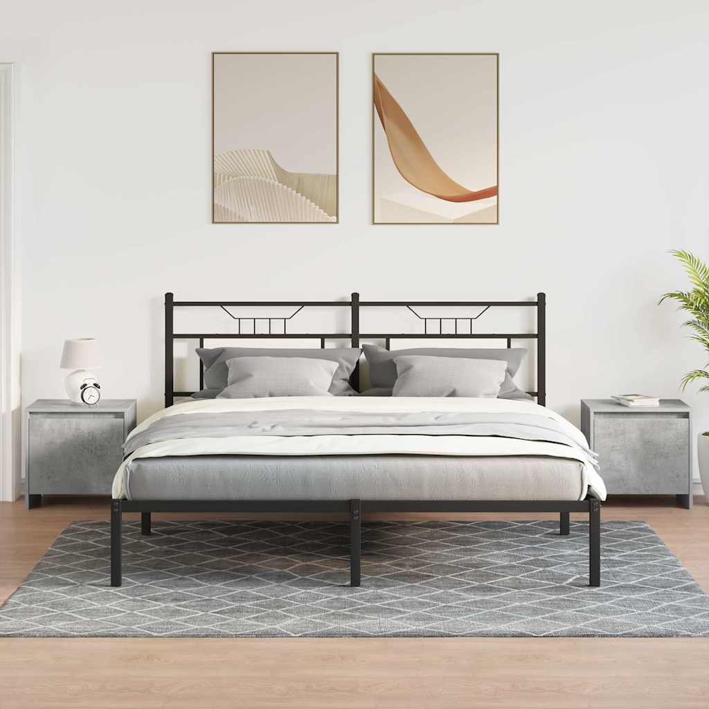 Comodini 2 pz Grigio Cemento 45x34x44,5 cm in Truciolato