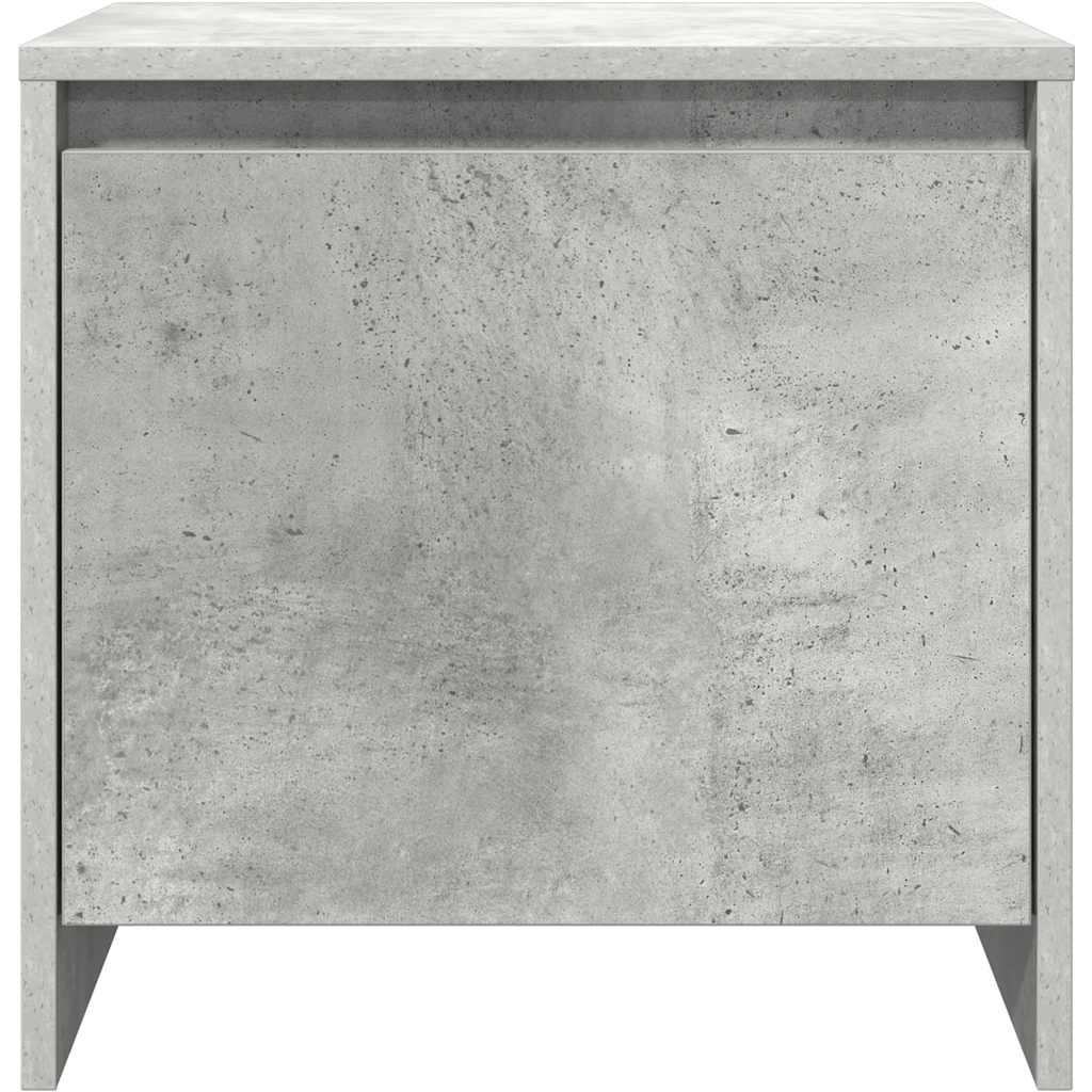 Comodini 2 pz Grigio Cemento 45x34x44,5 cm in Truciolato