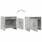 Comodini 2 pz Grigio Cemento 45x34x44,5 cm in Truciolato