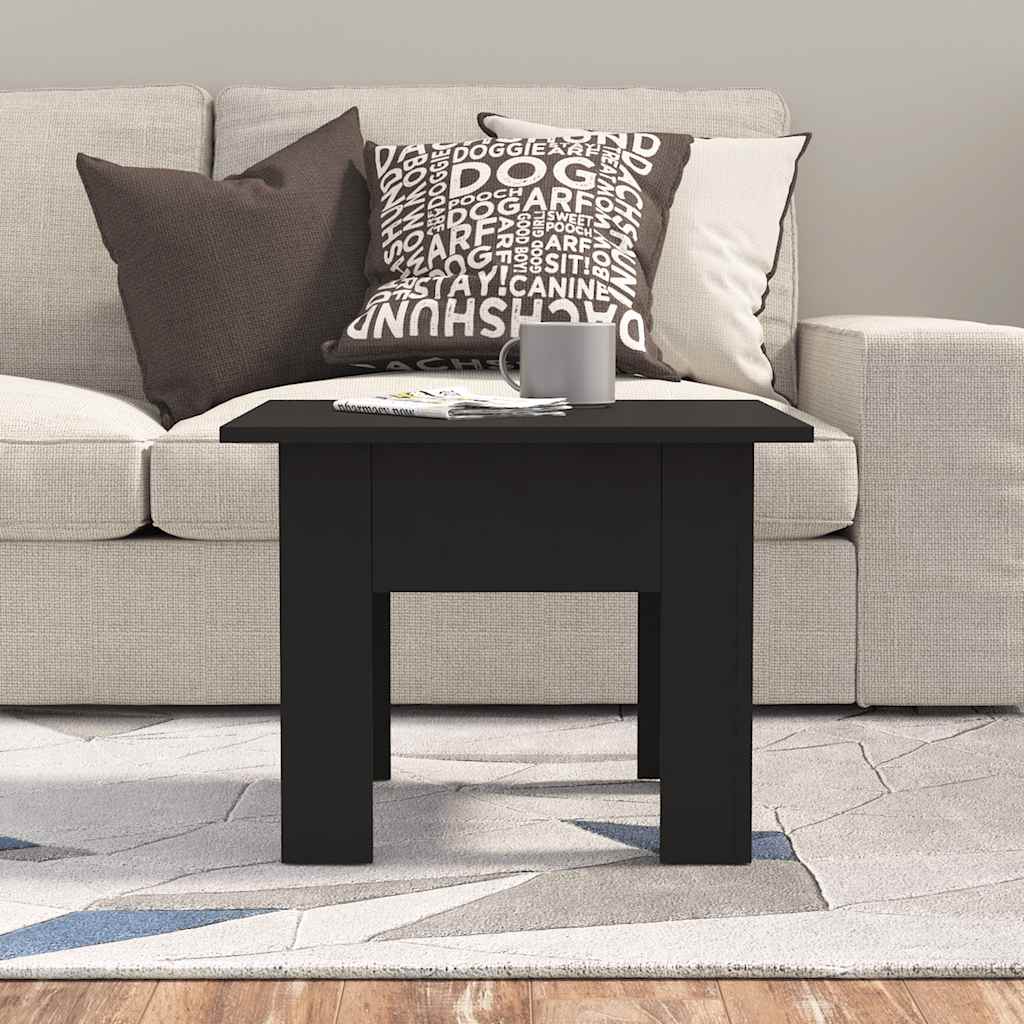 Tavolino da Salotto Nero 55x55x42 cm in Truciolato