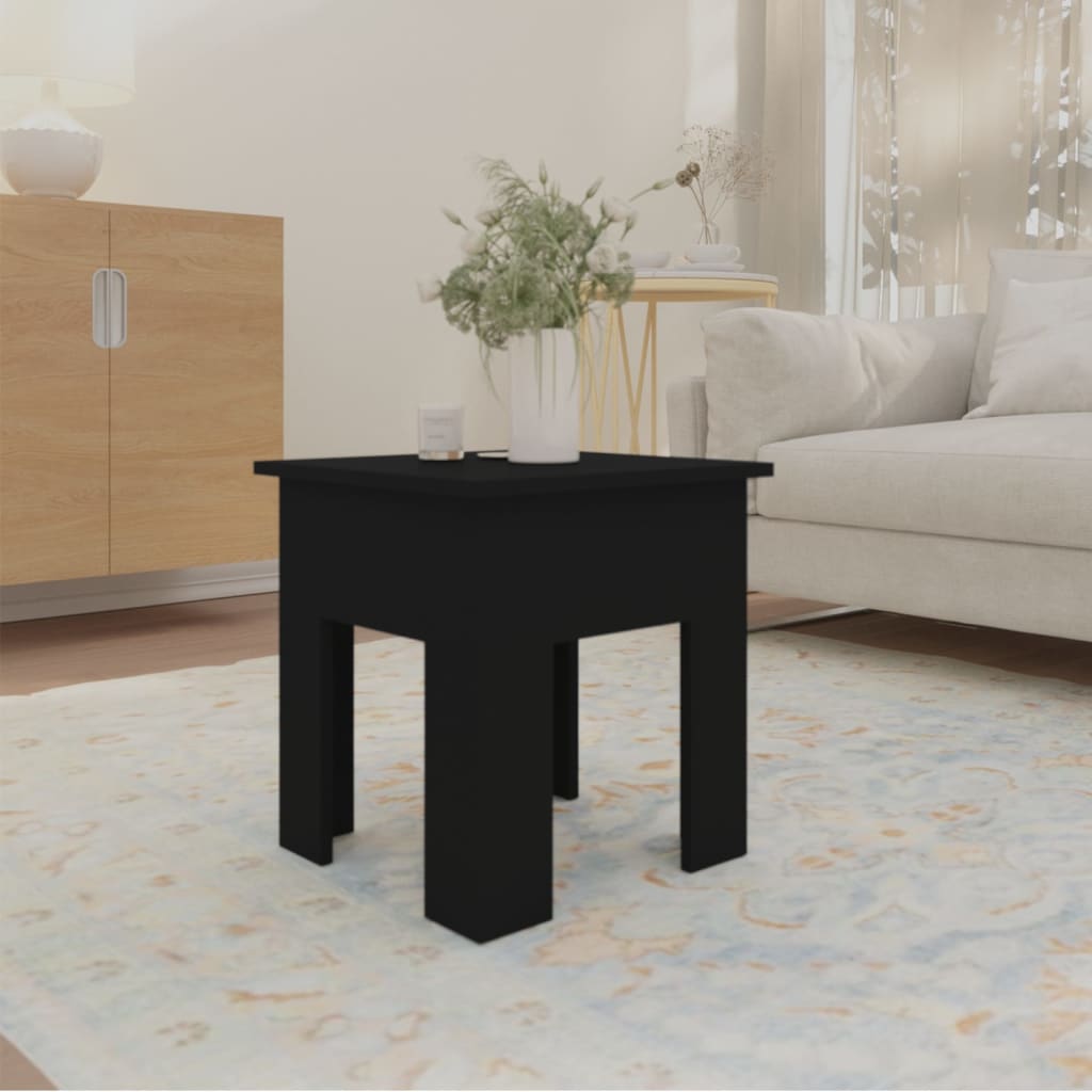 Tavolino da Salotto Nero 40x40x42 cm in Truciolato