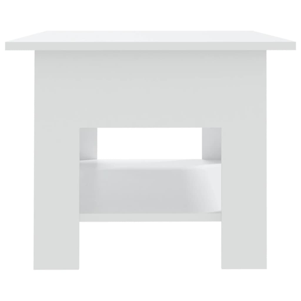 Tavolino da Salotto Bianco 102x55x42 cm in Truciolato
