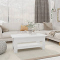 Tavolino da Salotto Bianco 102x55x42 cm in Truciolato