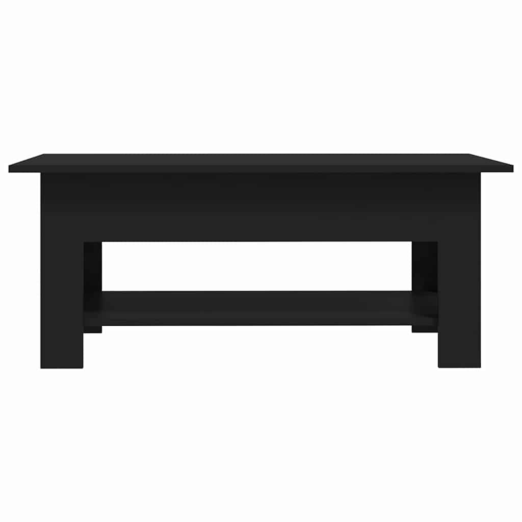 Tavolino da Salotto Nero 102x55x42 cm in Truciolato