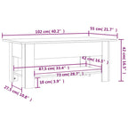 Tavolino da Salotto Nero 102x55x42 cm in Truciolato