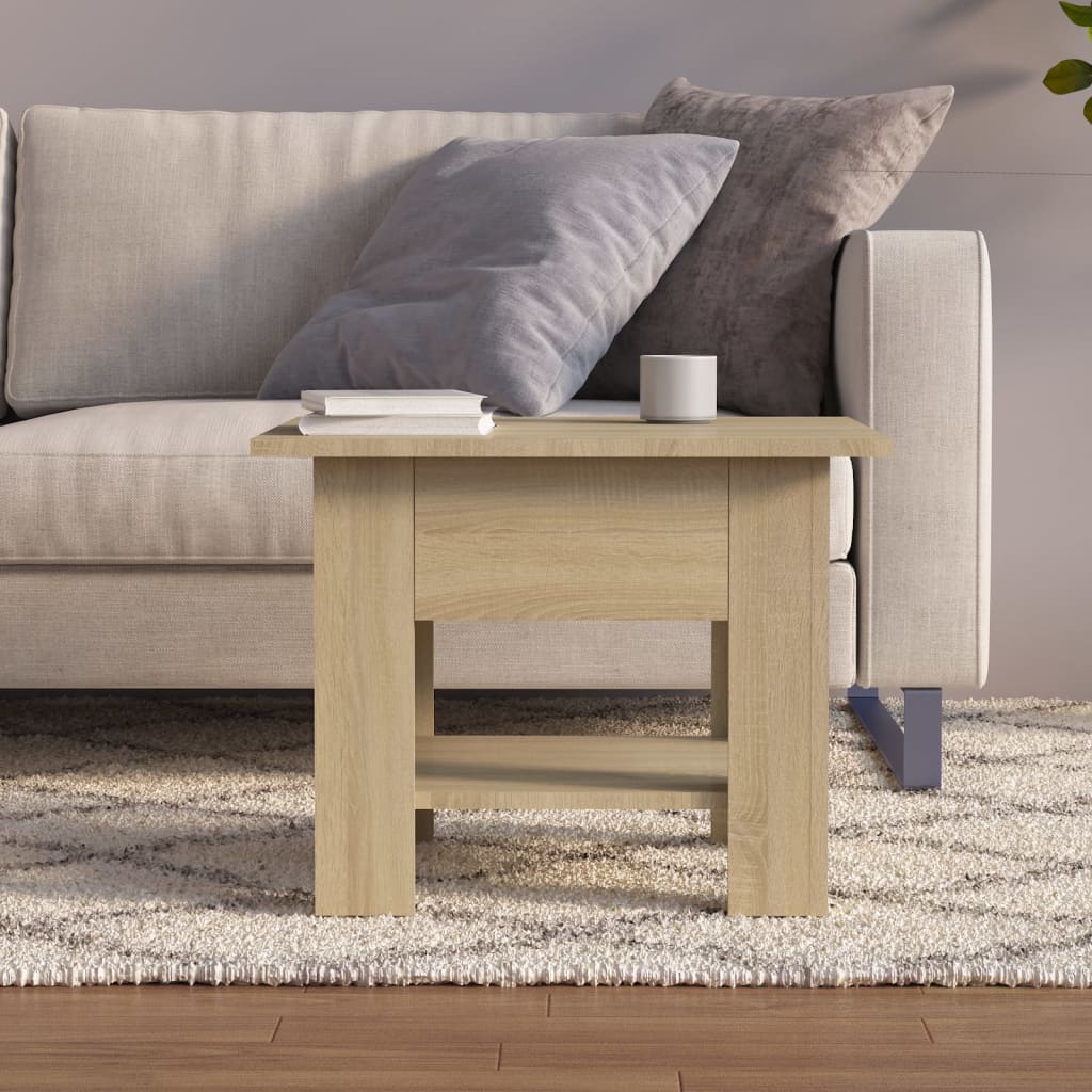 Tavolino da Salotto Rovere Sonoma 55x55x42 cm in Truciolato