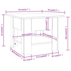 Tavolino da Salotto Rovere Sonoma 55x55x42 cm in Truciolato
