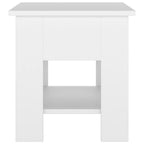 Tavolino da Salotto Bianco 40x40x42 cm in Legno Multistrato