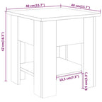 Tavolino da Salotto Rovere Sonoma 40x40x42 cm Legno Multistrato