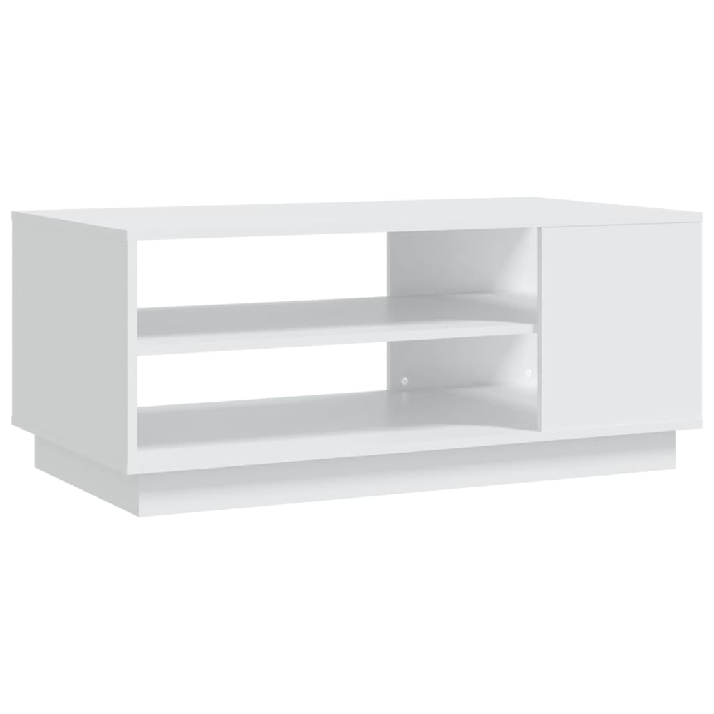 Tavolino da Salotto Bianco 102x55x43 cm in Truciolato