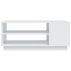 Tavolino da Salotto Bianco 102x55x43 cm in Truciolato