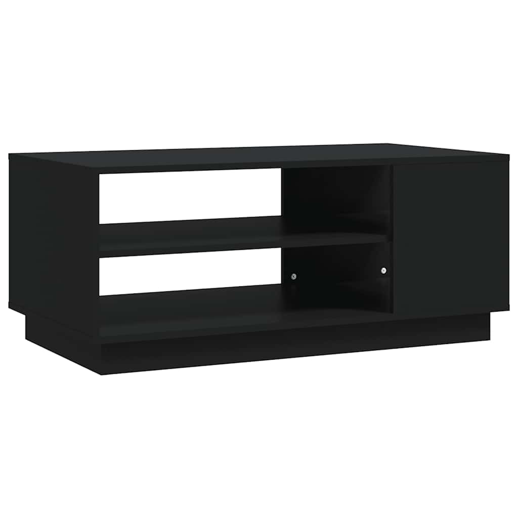 Tavolino da Salotto Nero 102x55x43 cm in Truciolato