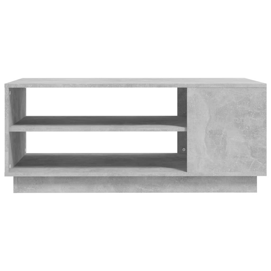 Tavolino da Salotto Grigio Cemento 102x55x43 cm in Truciolato