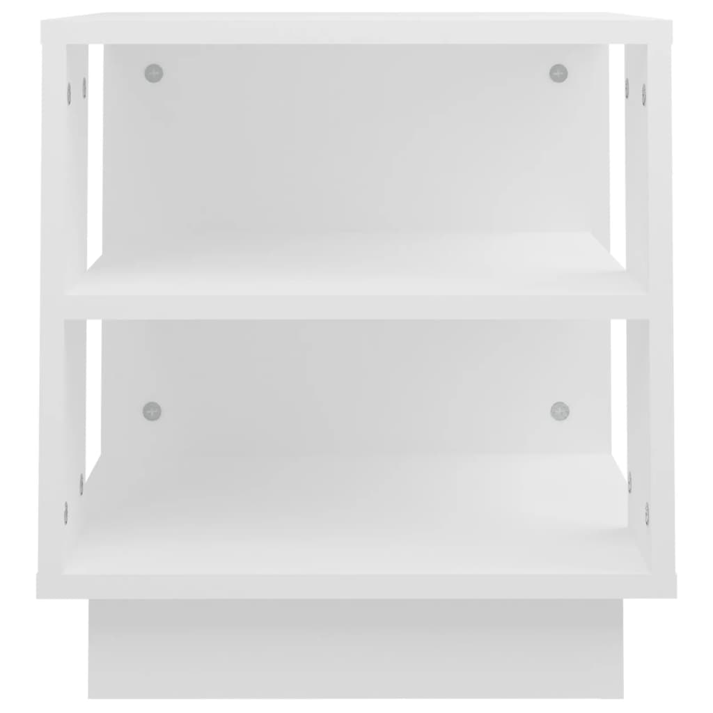 Tavolino da Salotto Bianco 40x40x43 cm in Legno Multistrato