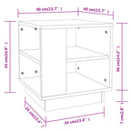 Tavolino da Salotto Rovere Sonoma 40x40x43 cm Legno Multistrato