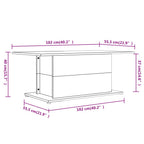 Tavolino da Salotto Rovere Sonoma 102x55,5x40 cm in Truciolato