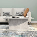 Tavolino da Salotto Grigio Cemento 102x55,5x40 cm in Truciolato