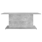 Tavolino da Salotto Grigio Cemento 102x55,5x40 cm in Truciolato