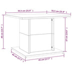 Tavolino da Salotto Bianco 55,5x55,5x40 cm in Truciolato