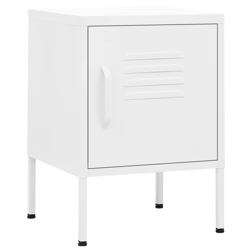 Comodini 2 pz Bianchi 35x35x51 cm in Acciaio